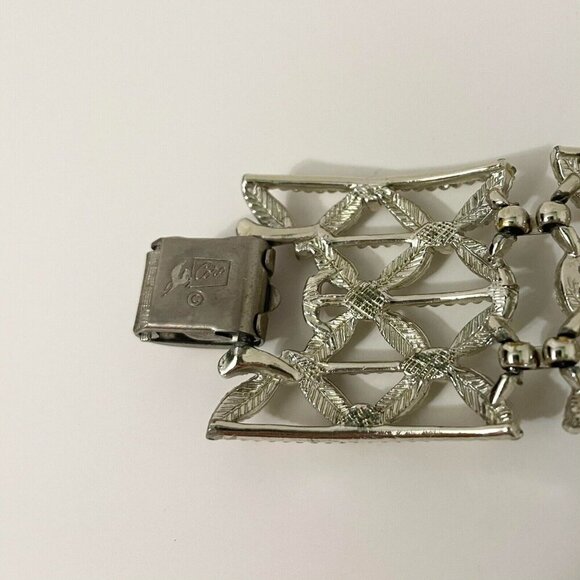 Vintage Coro Pegasus Wide Link Bracelet - Picture 11 of 16